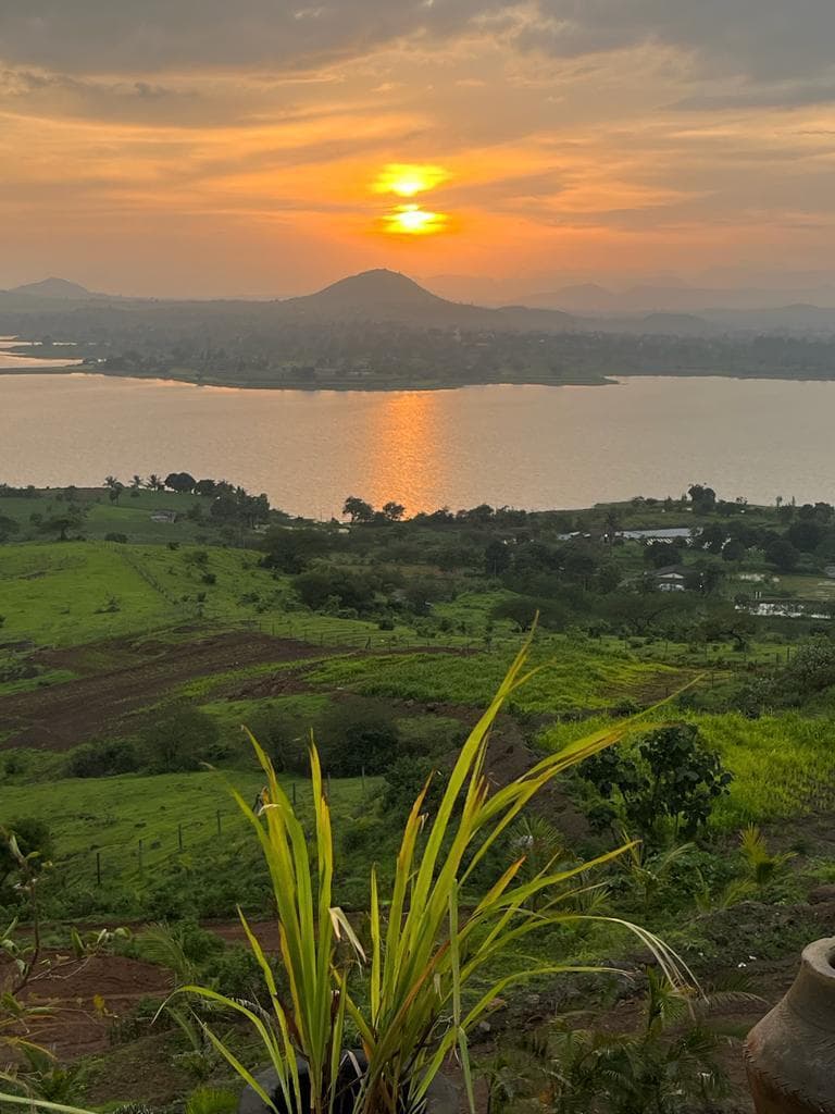 Sunset over the lake