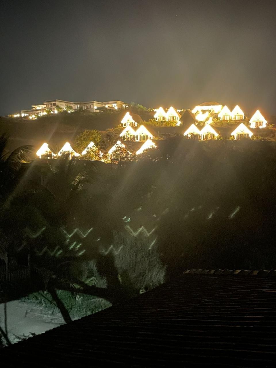 Hillside at night