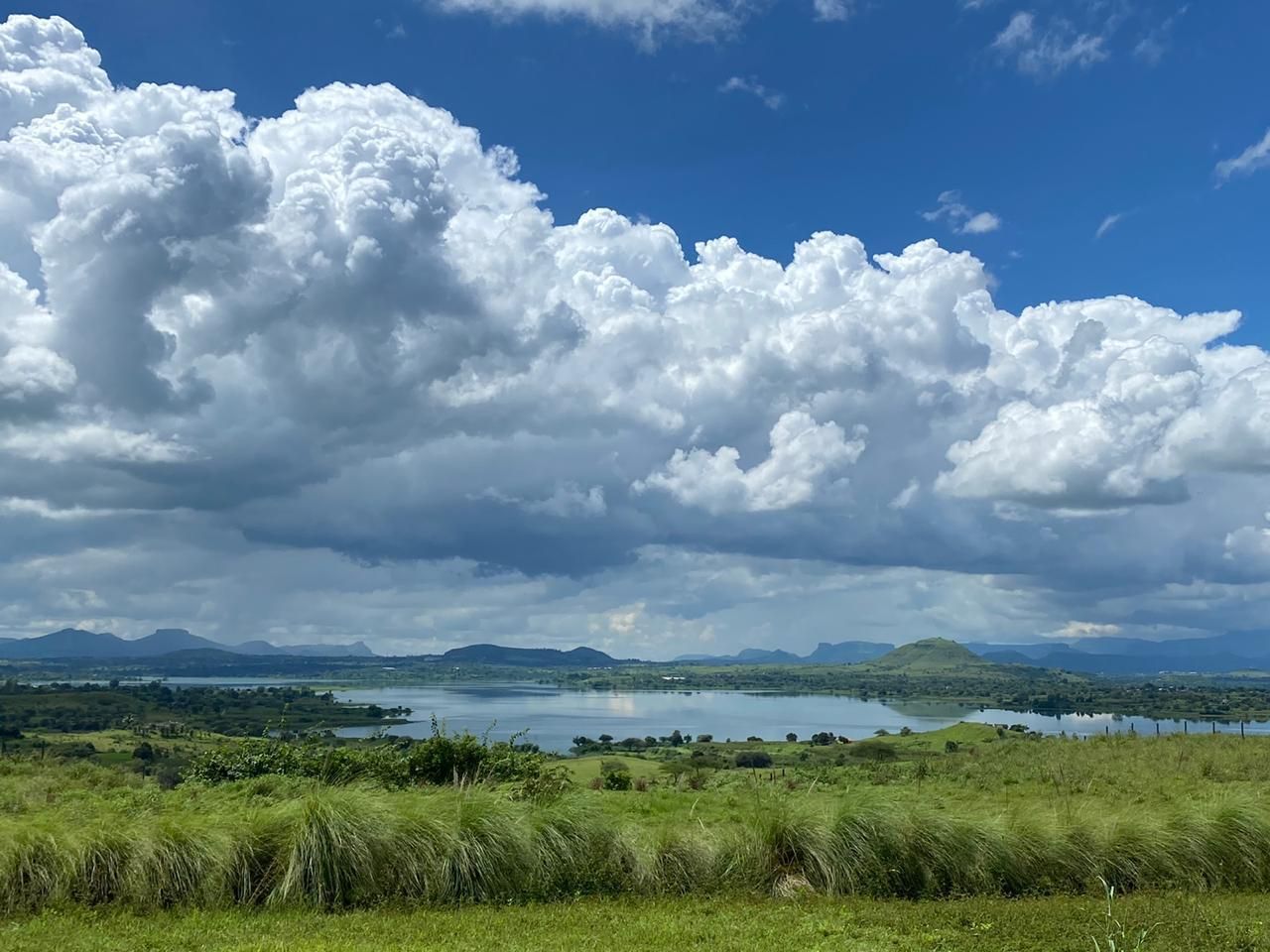 Monsoon clouds over the lake