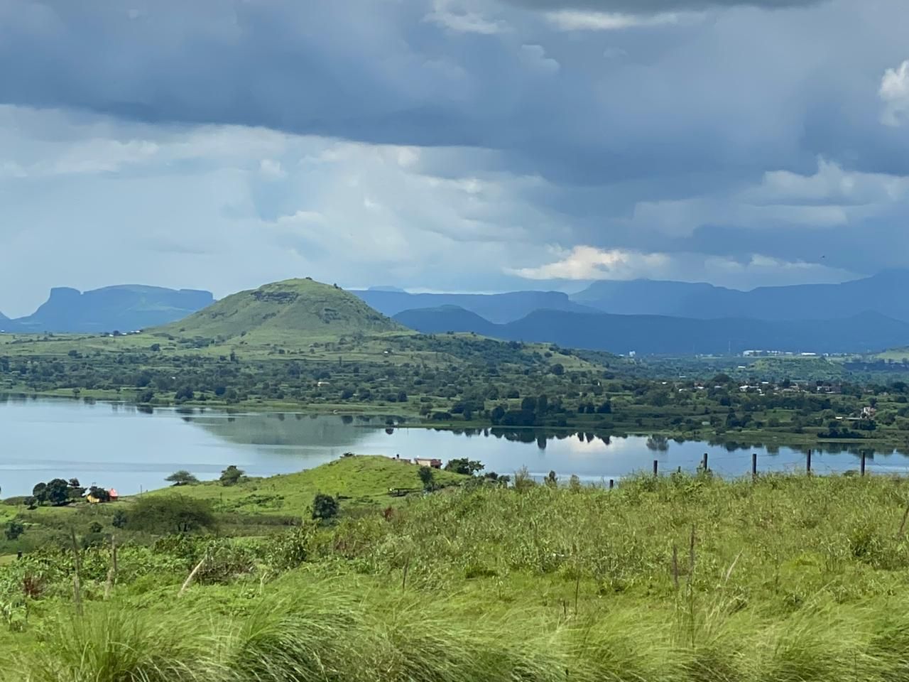 Monsoon greens over the lake