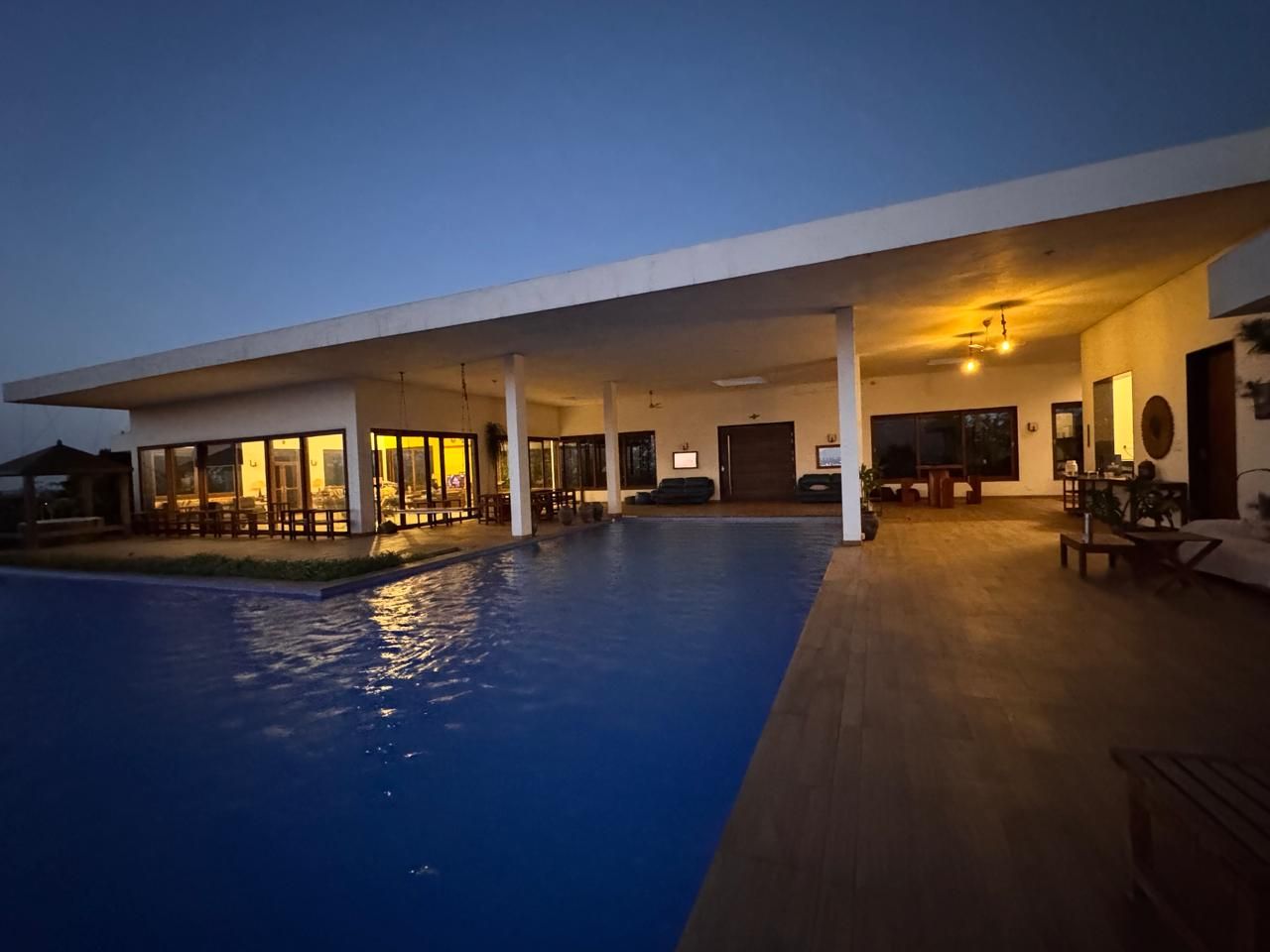 Villa at night